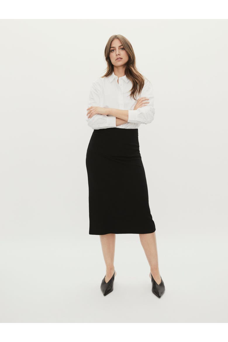 MaSeuloa Midi Pencil Skirt, Alternate, color, Black