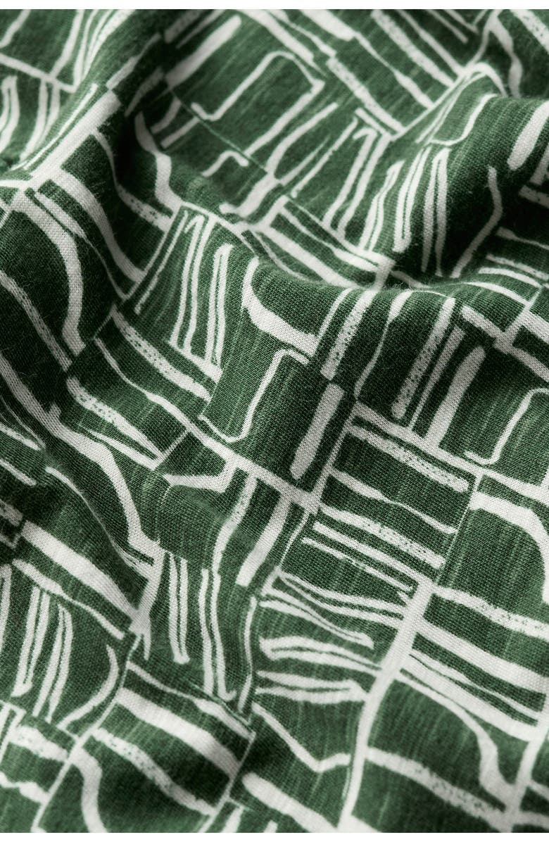 Seasalt Cornwall Waterflow Abstract Print Organic Cotton Top, Alternate, color, Wall Lines Treetop