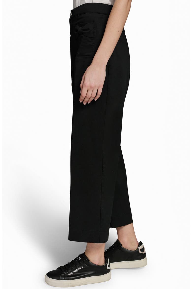 Bow Pocket Crop Pants, Alternate, color, BLACK