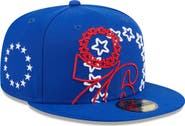 New Era Men's New Era  Royal Philadelphia 76ers Game Day Hollow Logo Mashup 59FIFTY Fitted Hat
