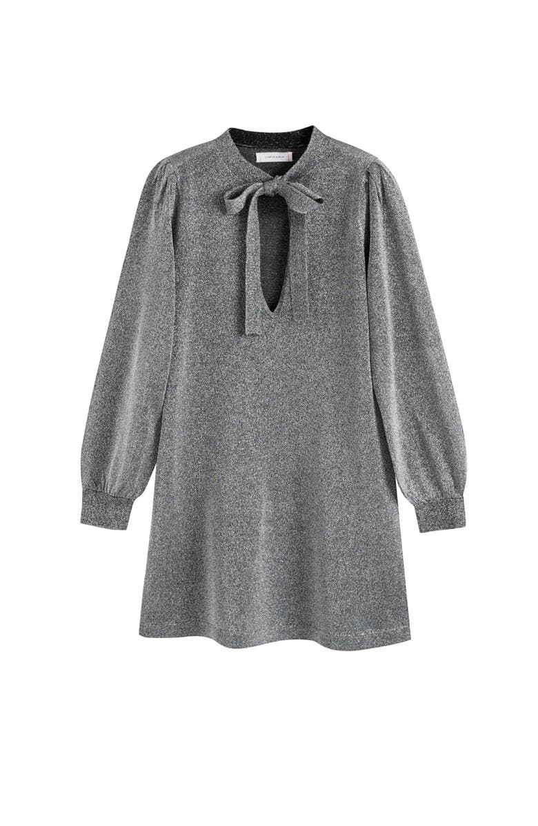 Chinti & Parker Lurex Bow Dress with Tie Neck, Alternate, color, 