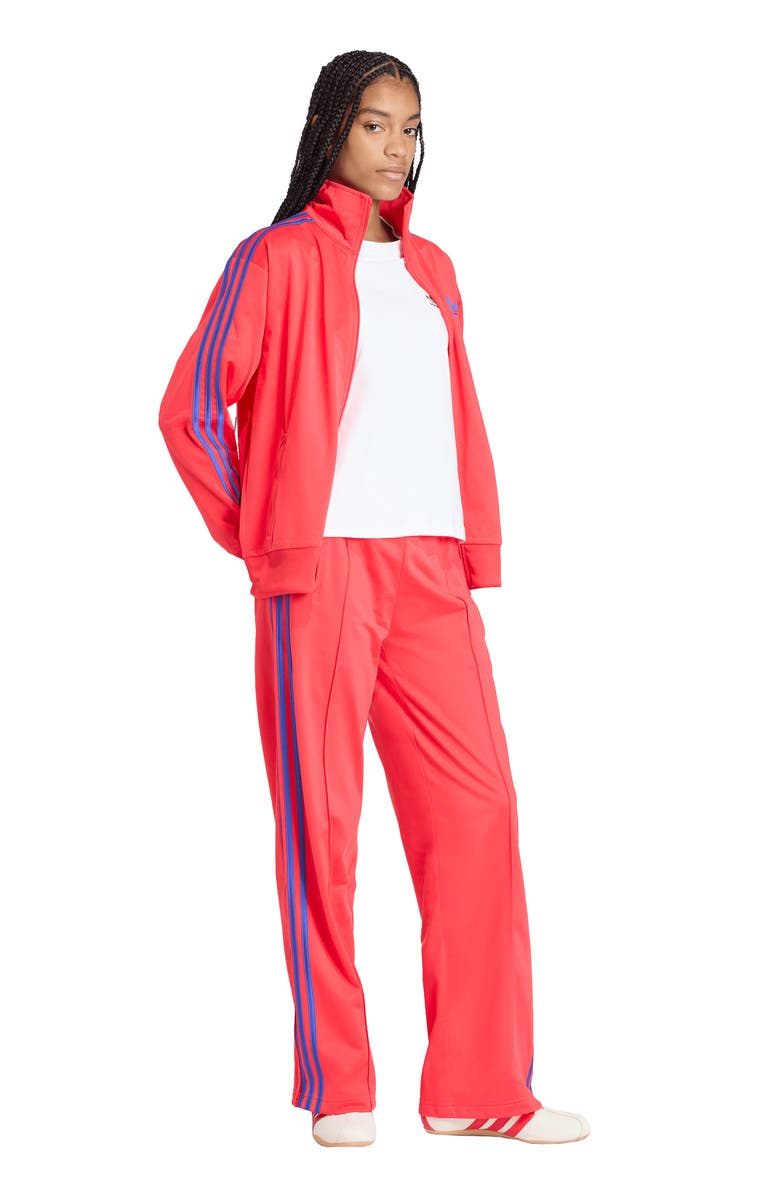 adidas Originals Firebird Recycled Polyester Track Pants, Alternate, color, Semi Lucid Red/ Blue/