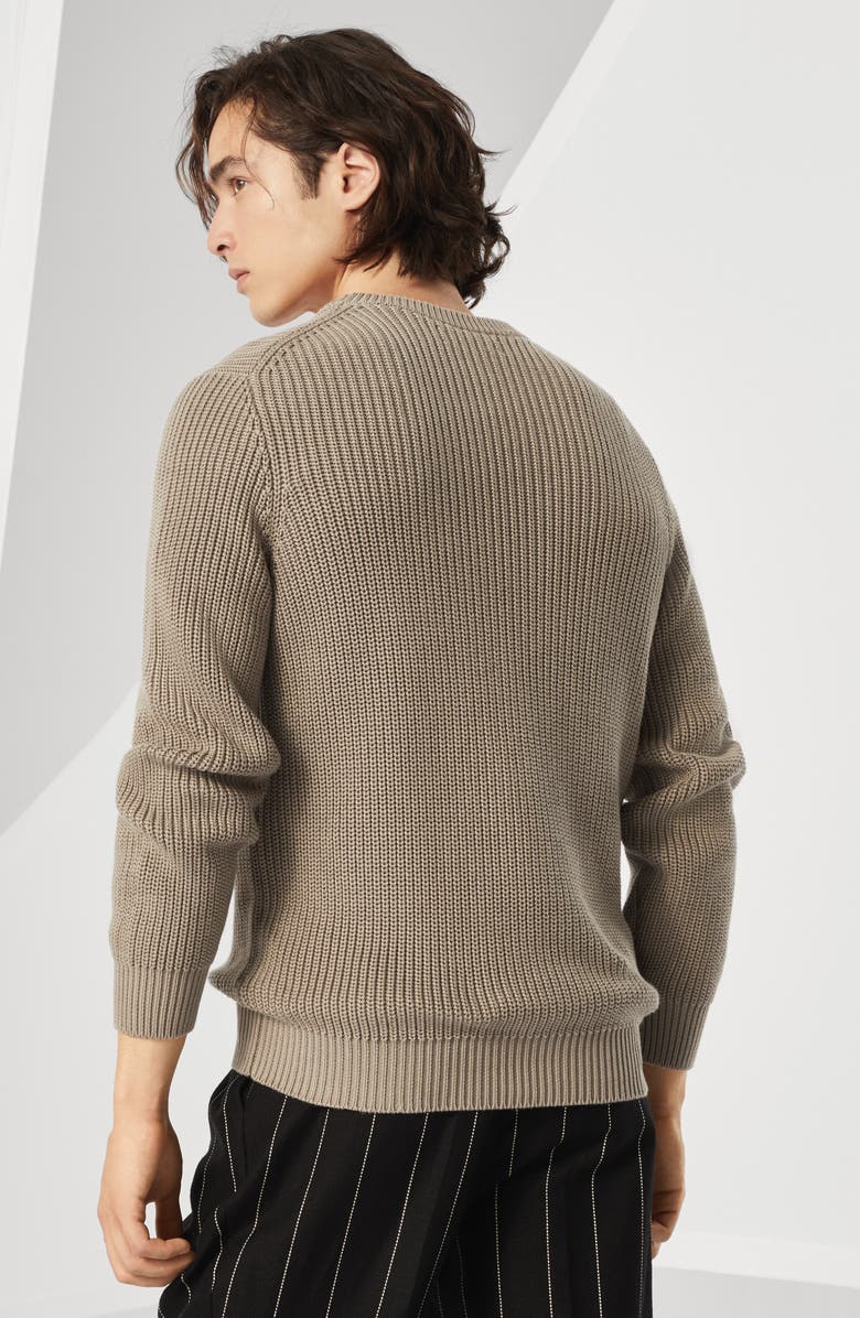 Brunello Cucinelli Half English Rib knit sweater, Alternate, color, 