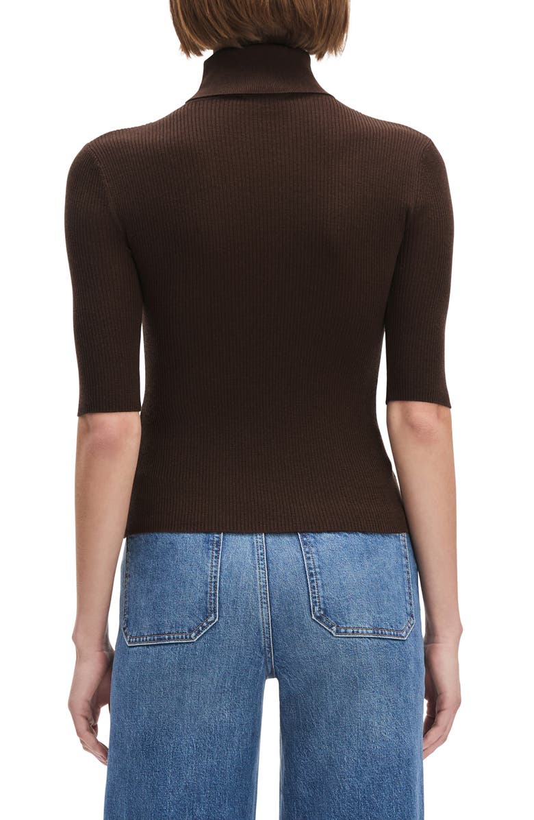 Favorite Daughter The Amelia Merino Wool Turtleneck Top, Alternate, color, Coffee