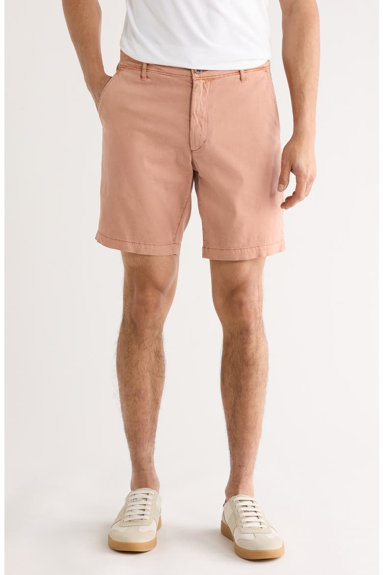 Wanderer 8.5-Inch Stretch Cotton Chino Shorts, Main, color, SULFUR FADED SALMON
