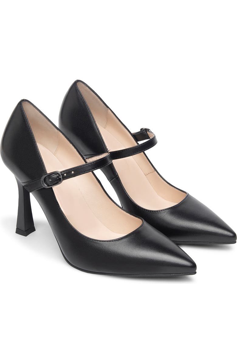 NeroGiardini Mary Jane Leather Pump, Main, color, Black