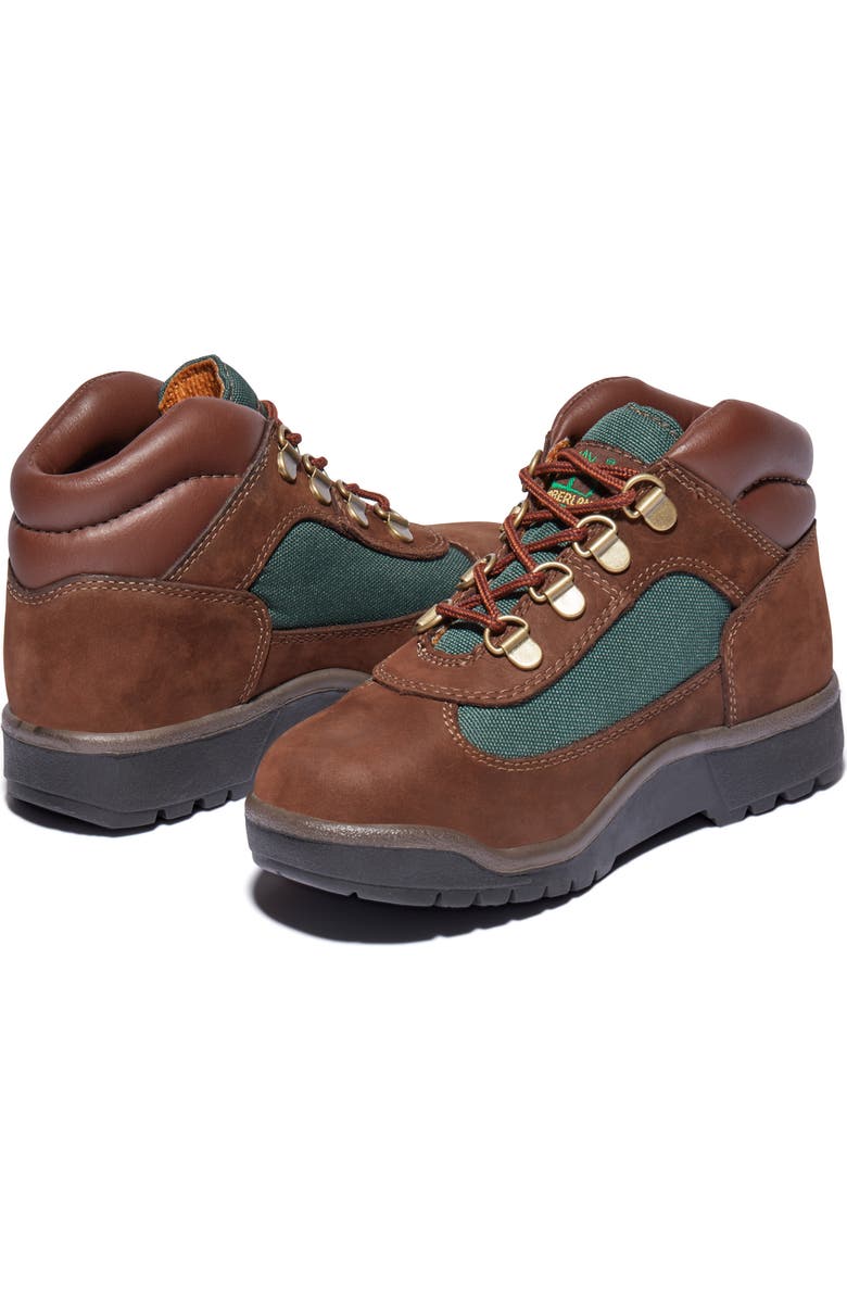 Timberland Kids' Field Mixed Media Boot, Alternate, color, Dark Brown