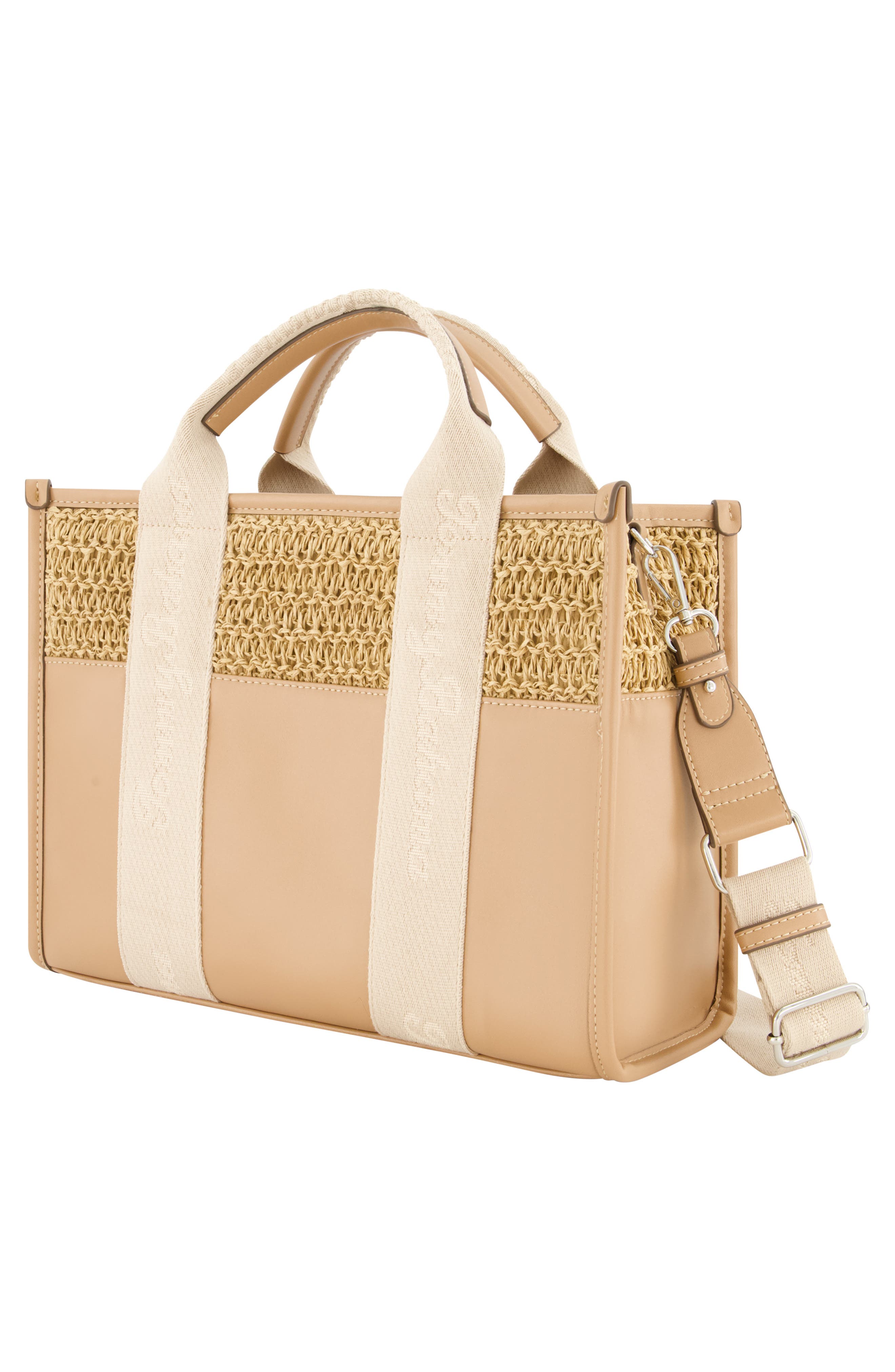Tommy Bahama Raffia Web Strap Modern Tote Bag, Alternate, color, Tan