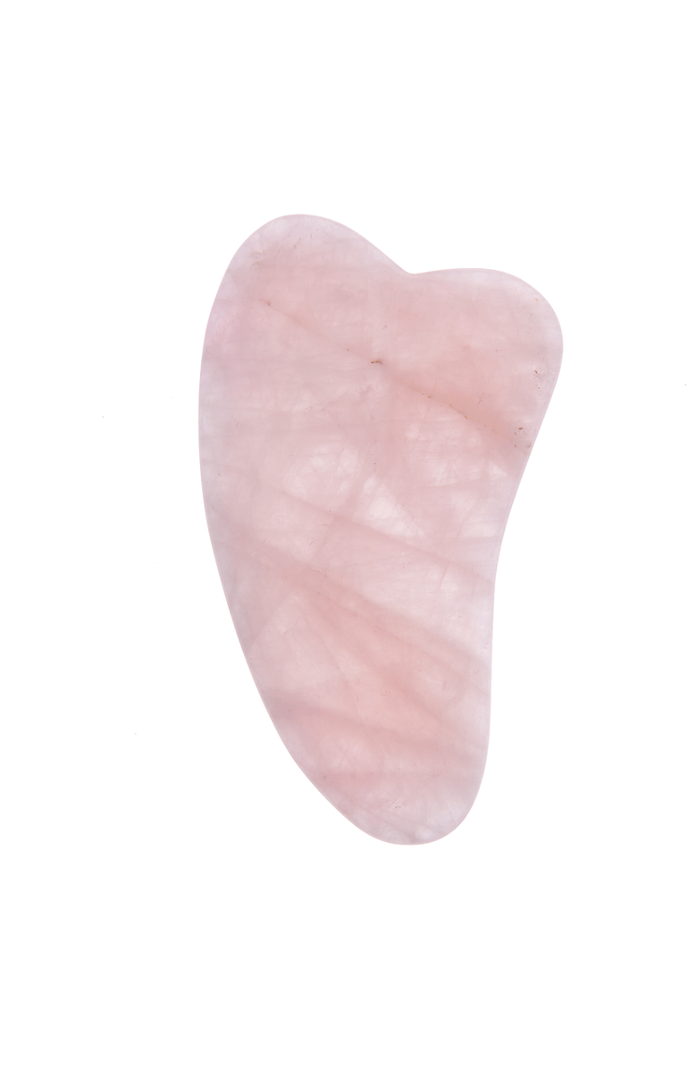 White Lotus Beauty Premium Rose Quartz Gua Sha, Main, color, Pink