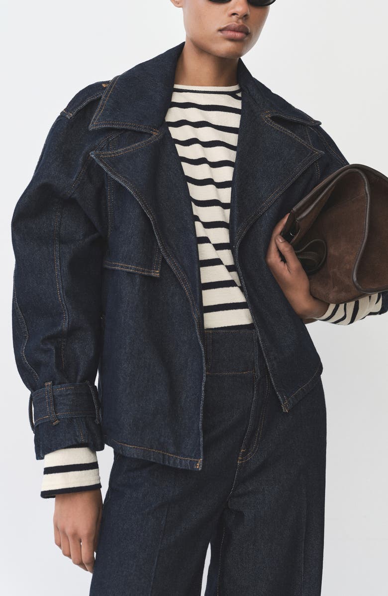 MANGO Stripe Cotton Sweatshirt, Alternate, color, 