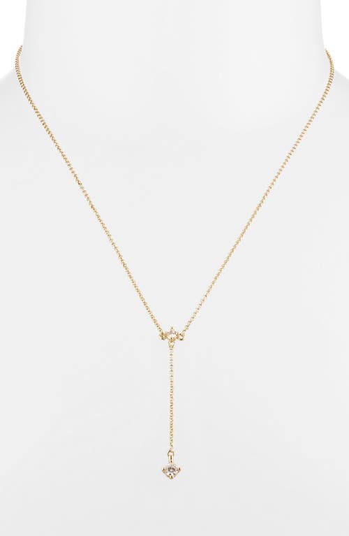 Nordstrom Demi Fine Cubic Zirconia Y-necklace In Gold