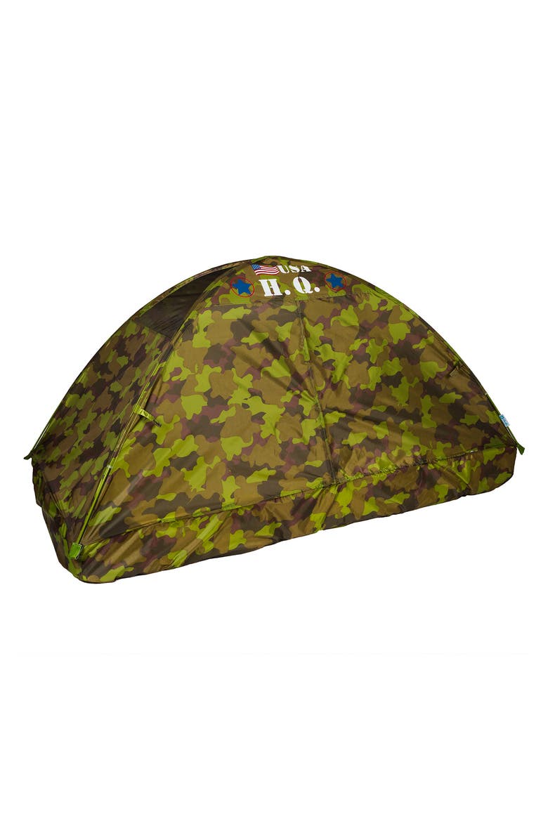 Pacific Play Tents Twin-Size HQ Camo Bed Tent, Alternate, color, Camo Green