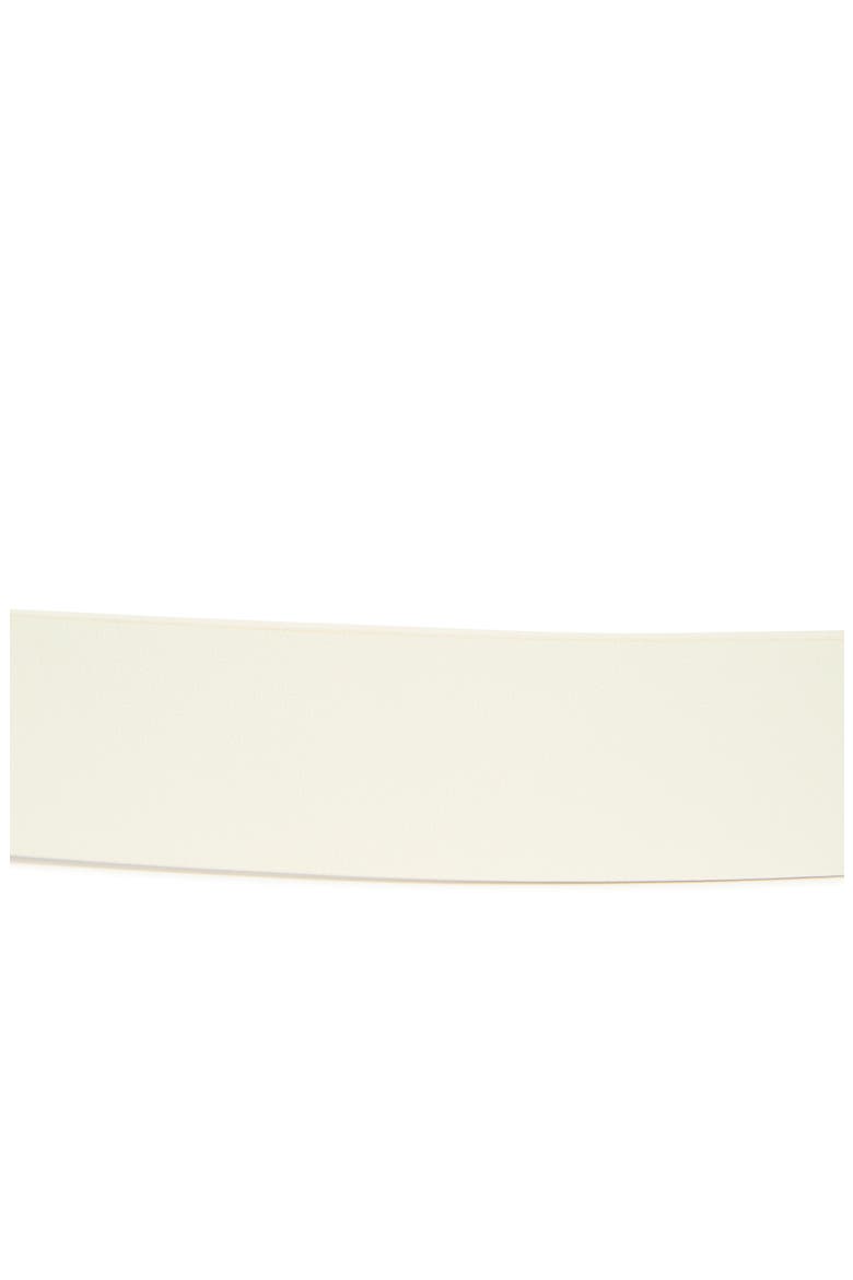 Smooth Faux Leather Belt, Alternate, color, CREAM