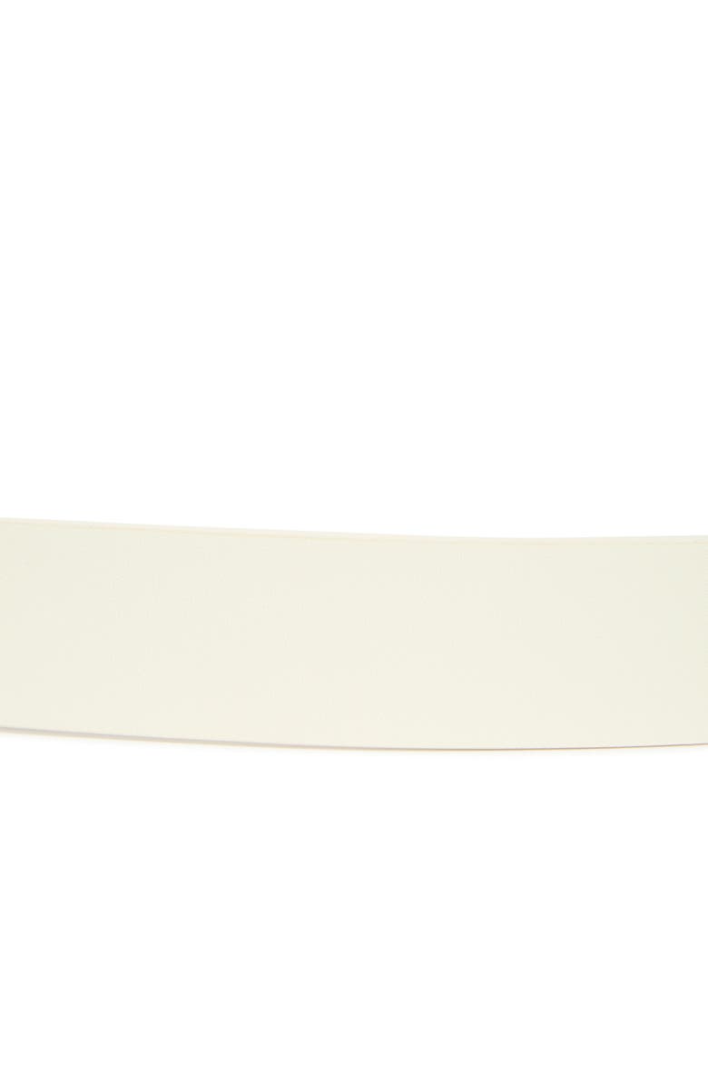 Steve Madden Smooth Faux Leather Belt, Alternate, color, Cream
