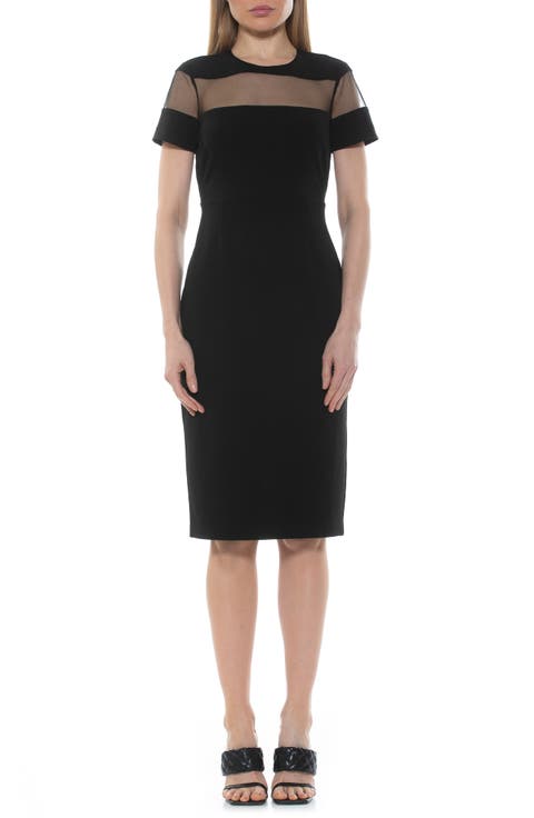 Everleigh Short Sleeve Midi Cocktail Dress