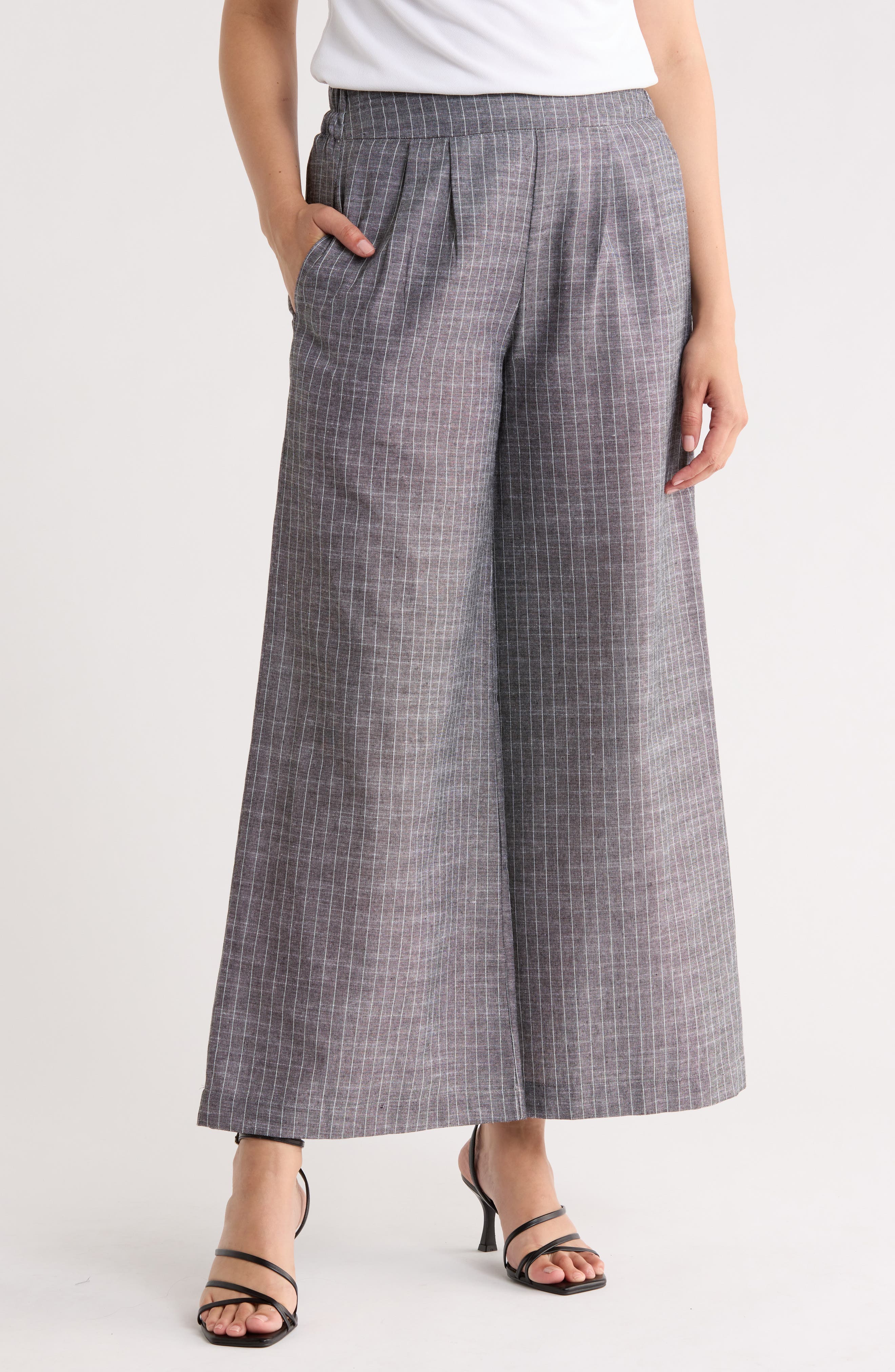 Renee C Print Wide Leg Pants