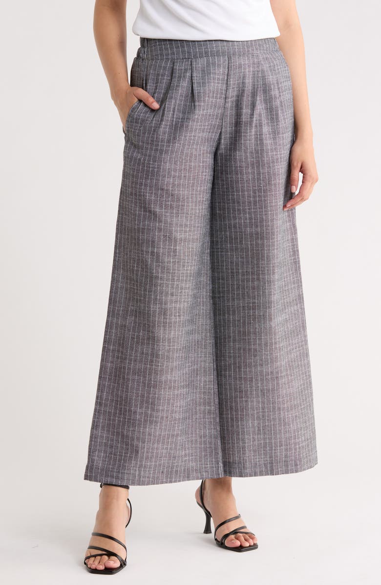 Renee C Print Wide Leg Pants, Main, color, Black/ White
