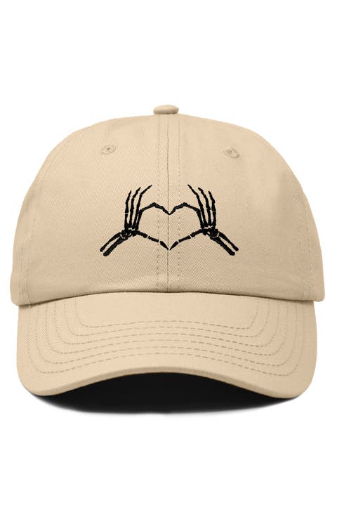 Skeleton Heart Embroidered Dad Hat