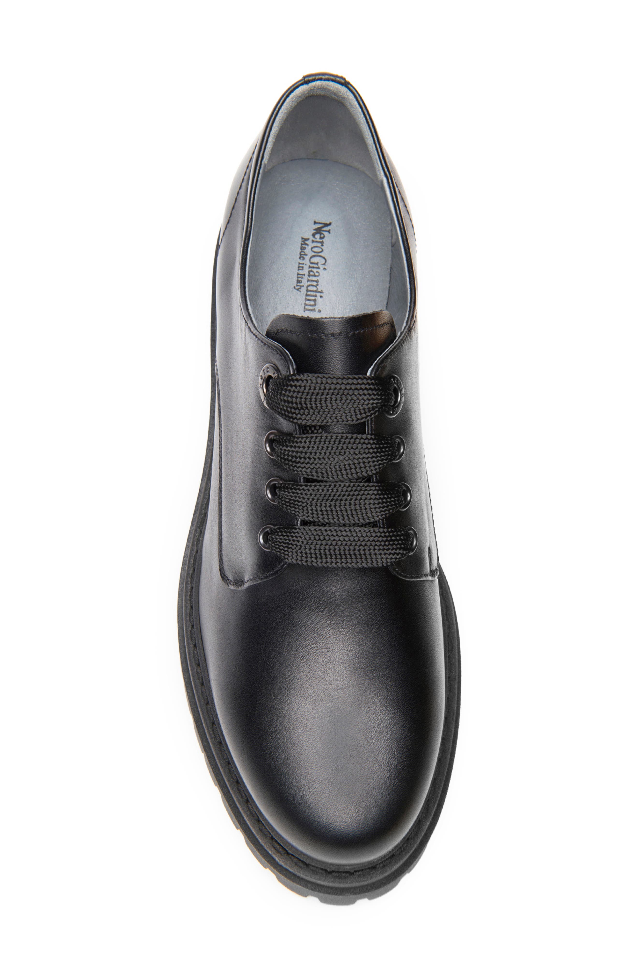 NeroGiardini Lug Sole Derby, Alternate, color, Black