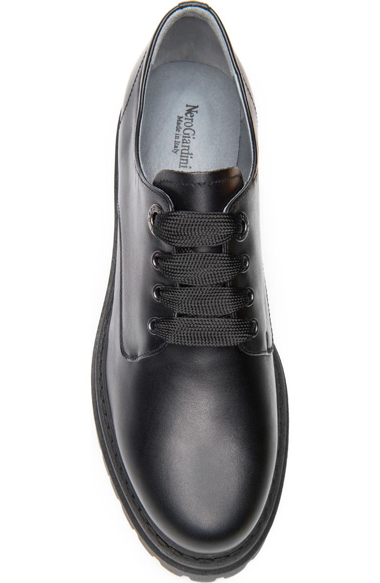 NeroGiardini Lug Sole Derby, Alternate, color, Black