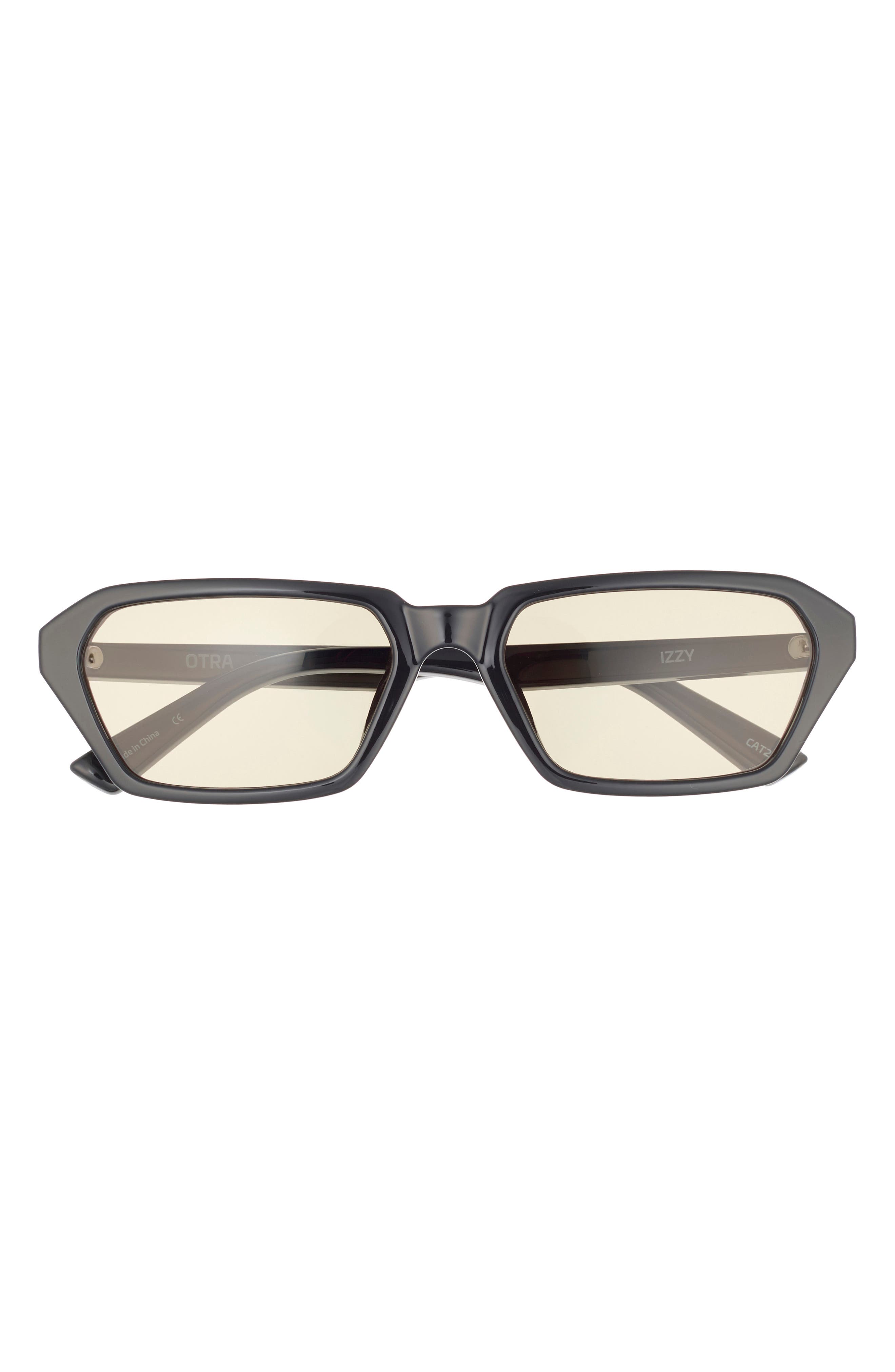 Otra Izzy Rectangular Sunglasses In Black/ Olive