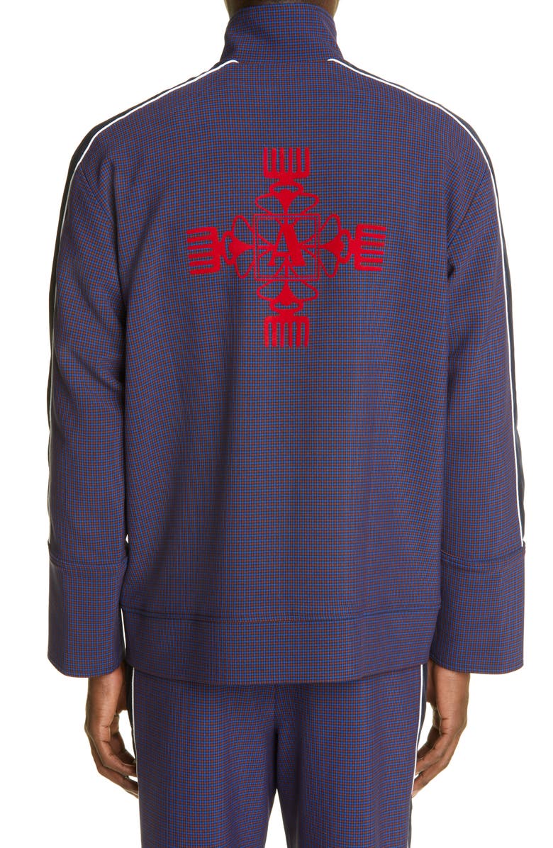 Ahluwalia Check Emblem Logo Track Jacket, Alternate, color,