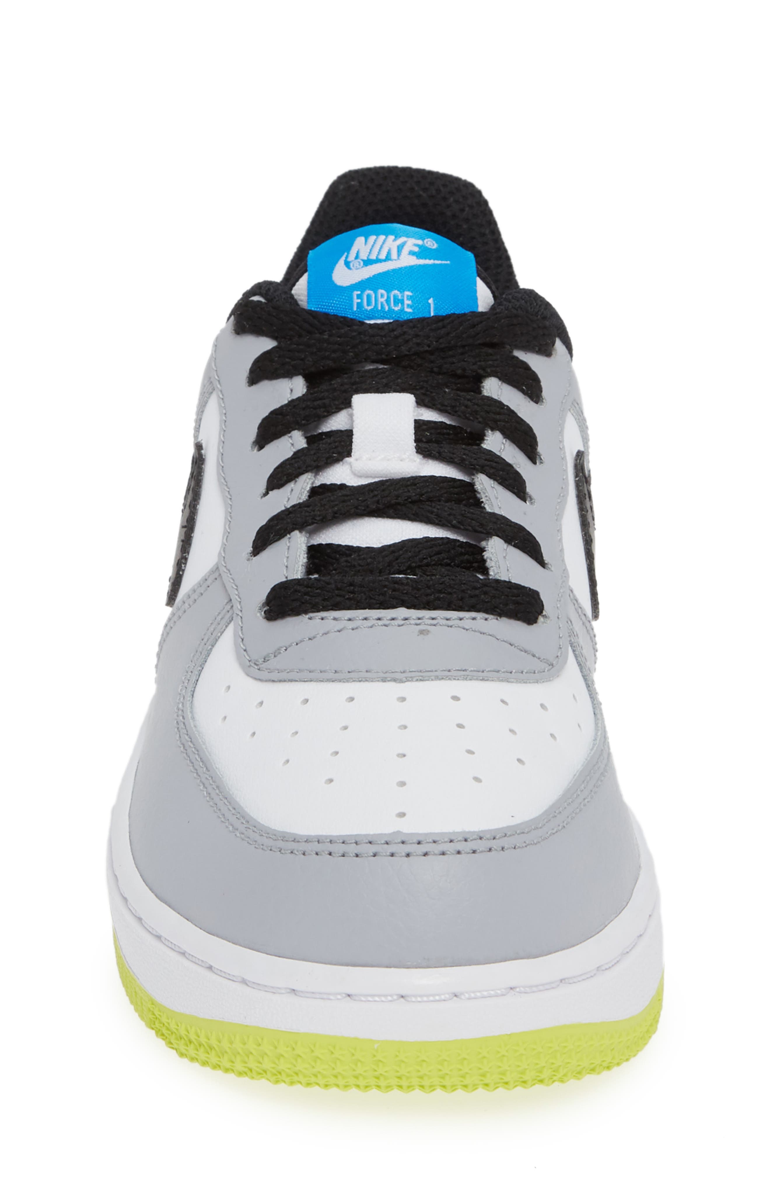 Kids' Air Force 1 Sneaker, Alternate, color, WOLF GREY/ BLACK/ WHITE/ BLUE