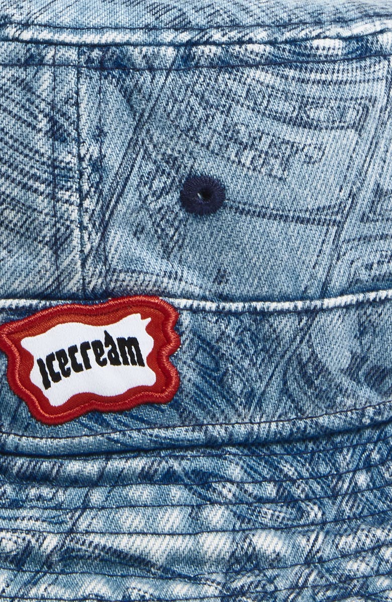 ICECREAM Americano Cotton Denim Bucket Hat, Alternate, color, Caramel