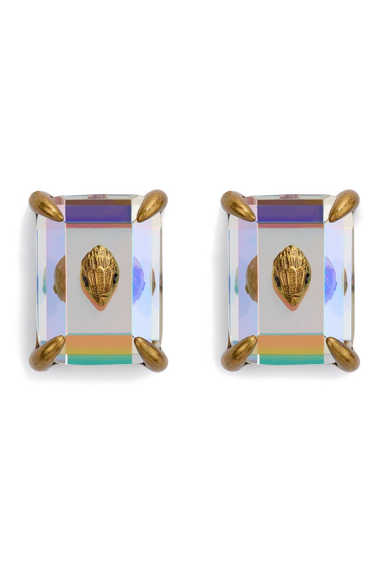 Medium Crystal Stud Earrings, Main, color, CRYSTAL ABALONE