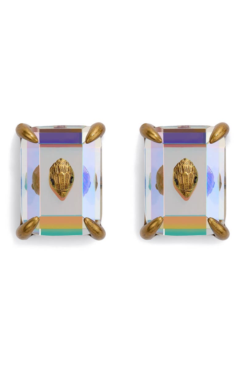 Kurt Geiger London Medium Crystal Stud Earrings, Main, color, Crystal Abalone