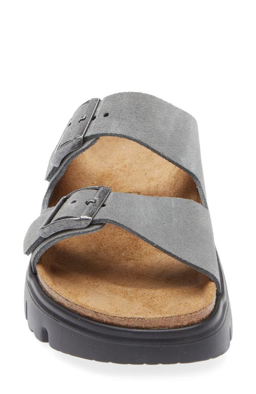 Birkenstock Arizona Chunky Sandals Basalt Grey In Gray