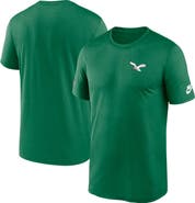 Nike Men's Nike Kelly Green Philadelphia Eagles Sideline Alt Pack Small Logo Legend Performance T-Shirt