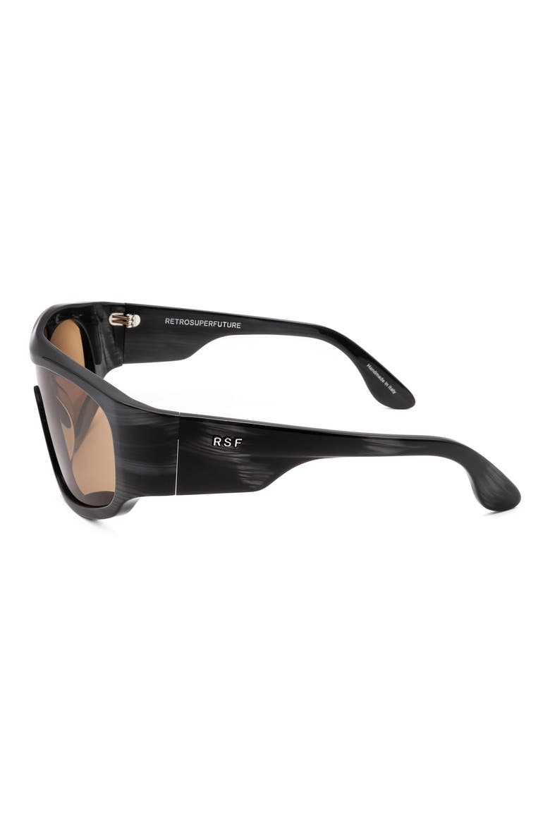 58mm Wrap Square Sunglasses, Alternate, color, BLACK