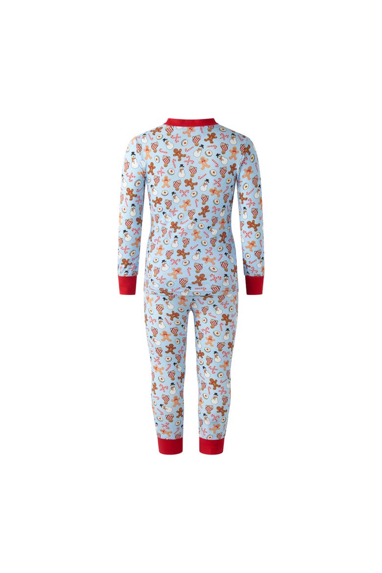 Gingerbread Pajamas, Alternate, color, Blue