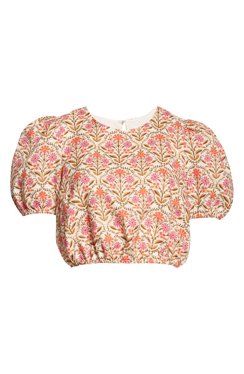 CAMI NYC Floral Crop Linen Top, Alternate, color, 