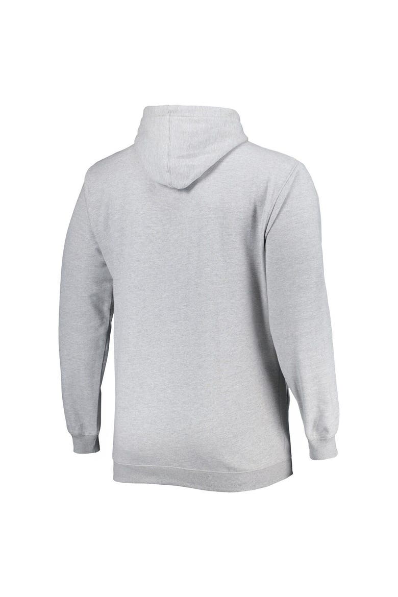Men's Fanatics Branded Heather Gray Golden State Warriors Big & Tall Wordmark Pullover Hoodie, Alternate, color, Heather Gray