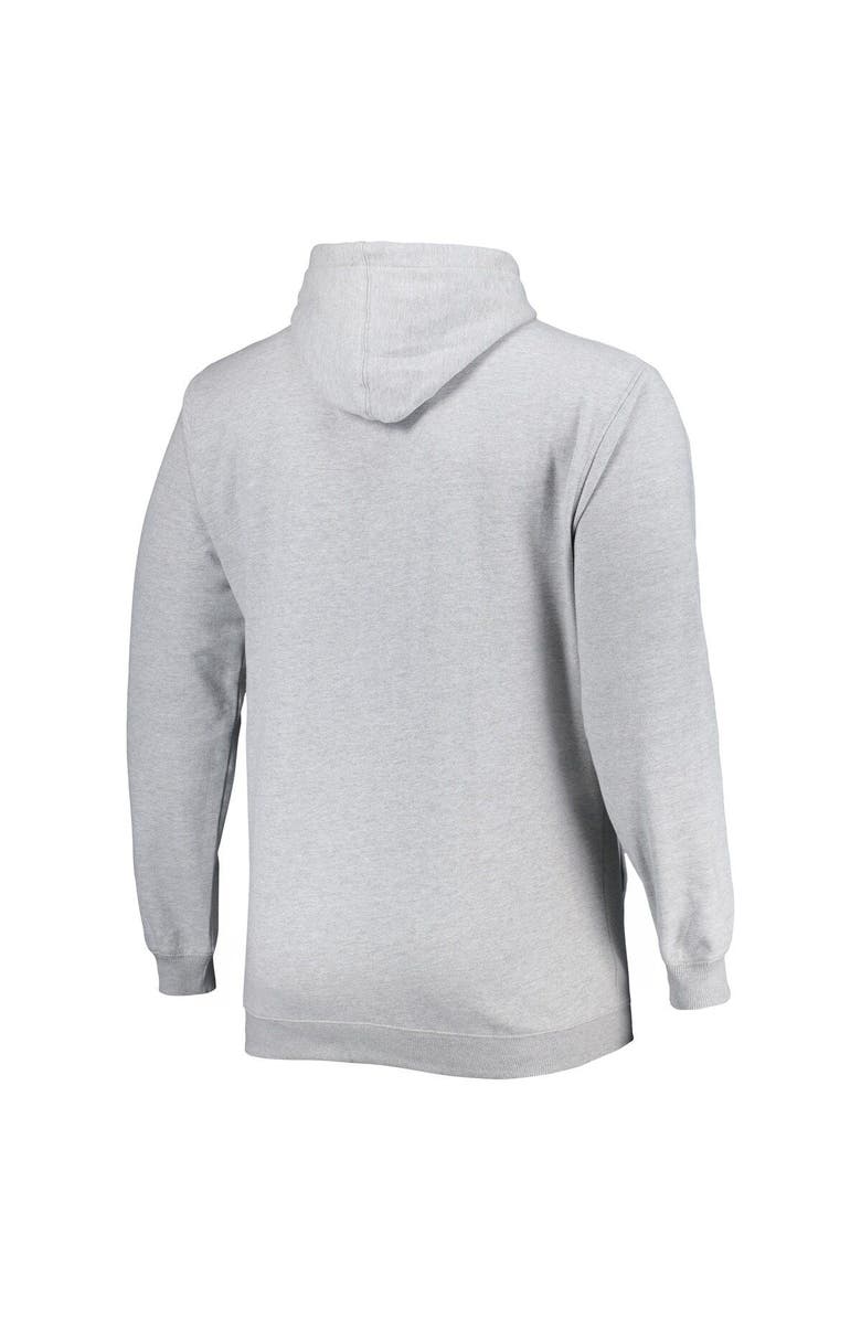 FANATICS Men's Fanatics Branded Heather Gray Golden State Warriors Big & Tall Wordmark Pullover Hoodie, Alternate, color, Heather Gray