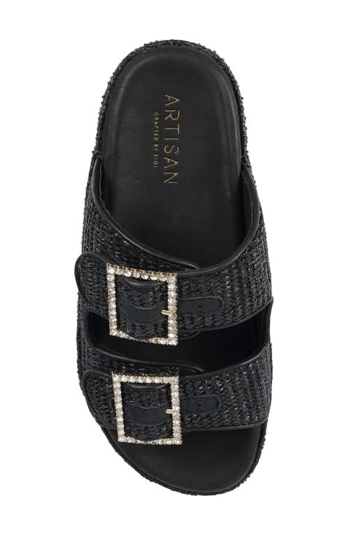 Zigi Artisan Reedie Two-strap Sandal In Black