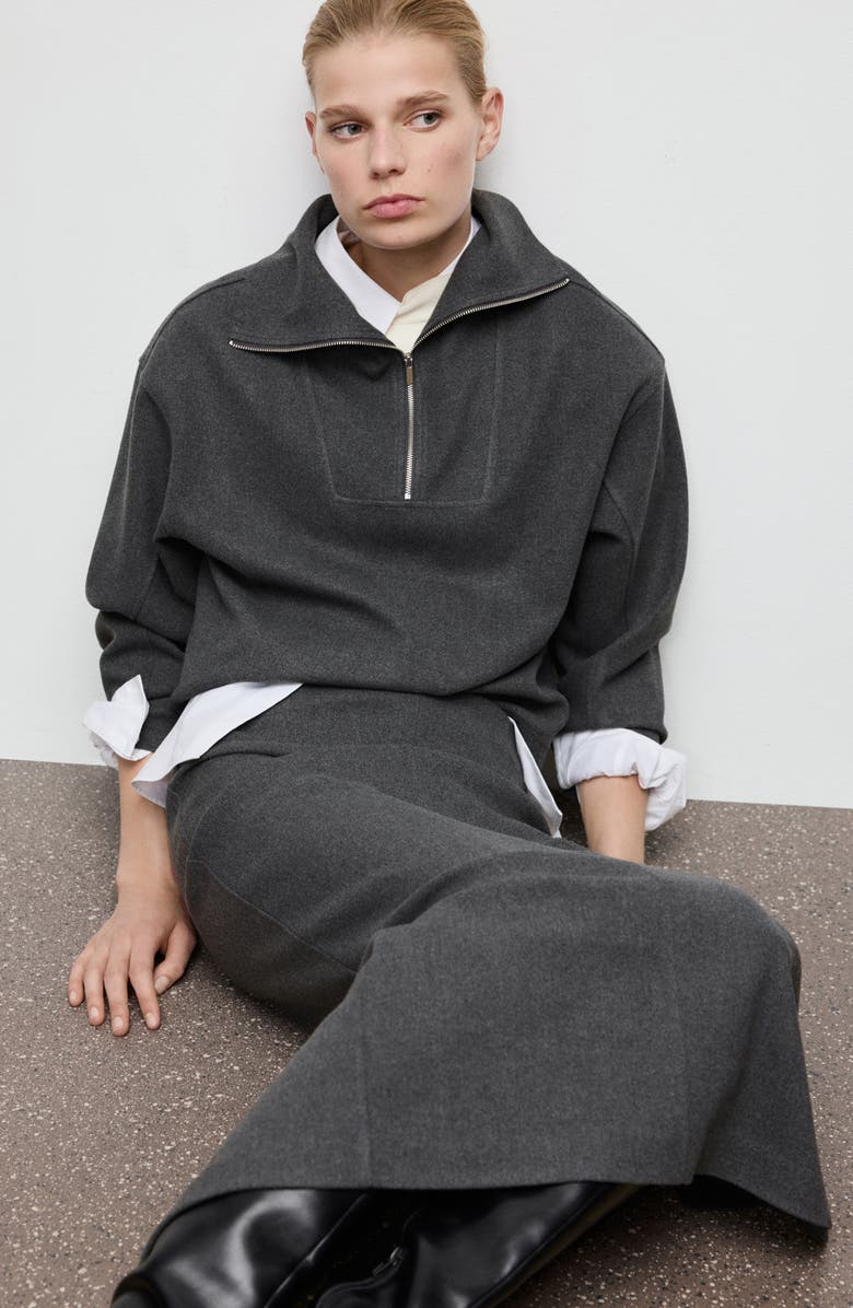 MANGO Opening Pencil Skirt, Alternate, color, 