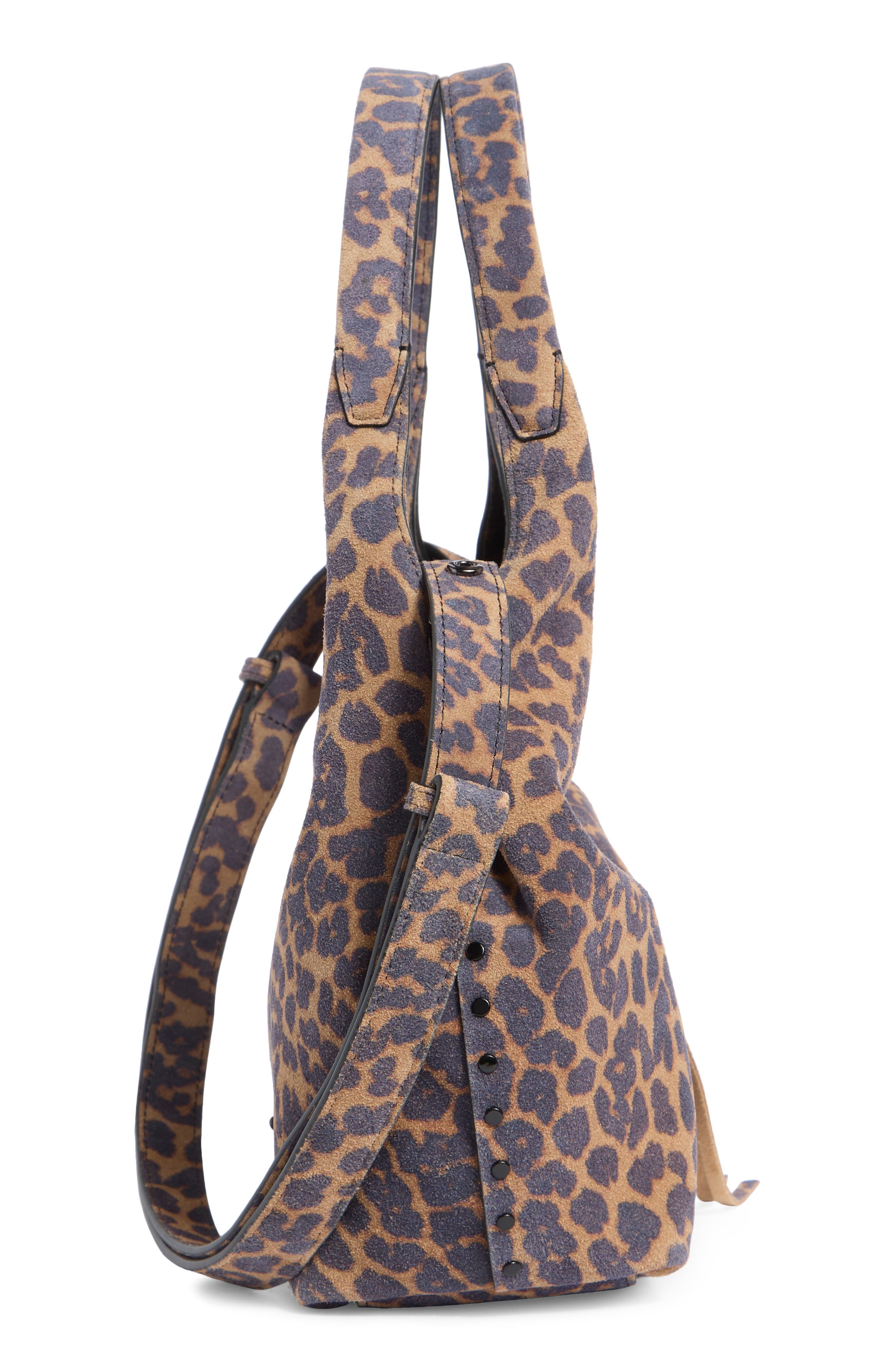 Rebecca Minkoff Darren Leather Carrysome Bag, Alternate, color, Leopard