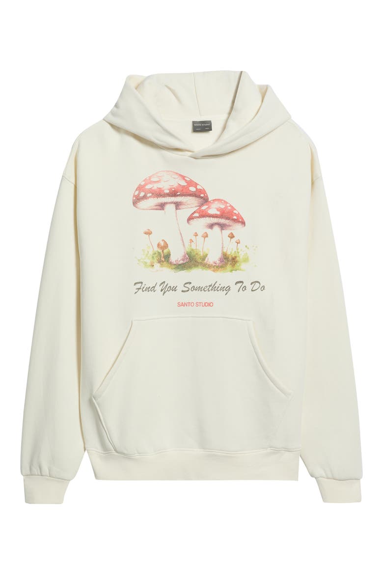 Shrooms Graphic Hoodie, Alternate, color, CREAM