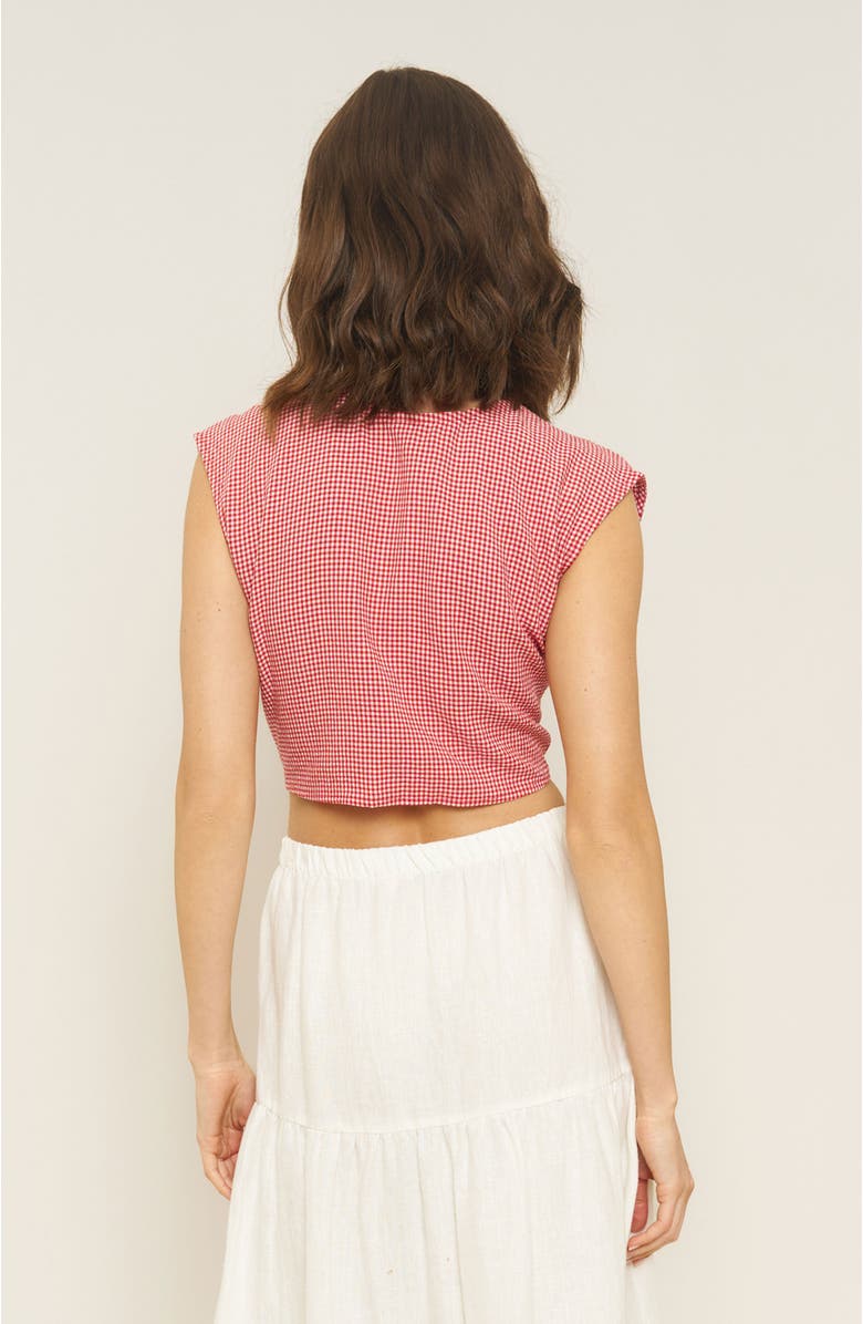 Whimsy + Row Valentina Top, Alternate, color, Red Gingham