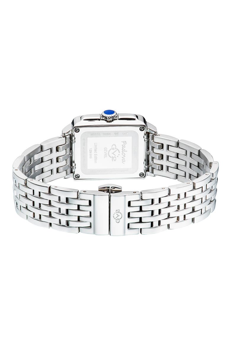 Gevril GV2 Women's Badova Diamond Dial Bracelet Watch, 27mm, Alternate, color, SILVER