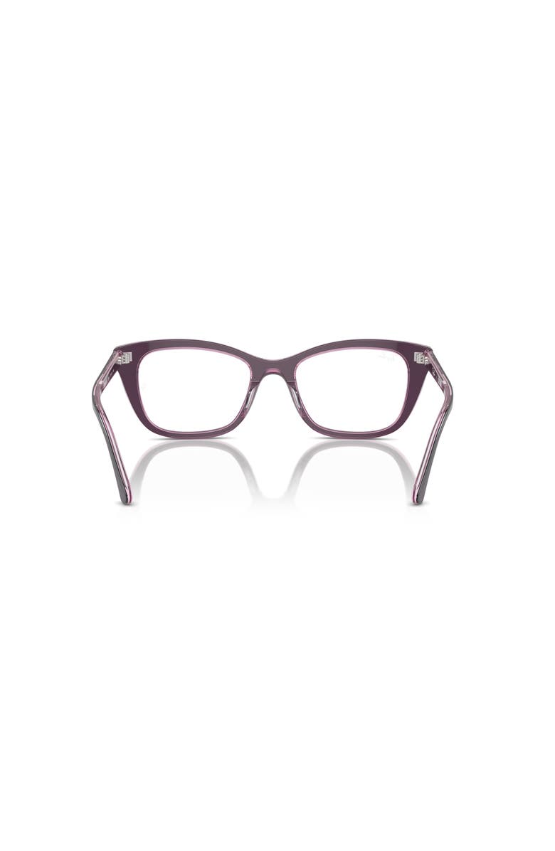 Ray-Ban 50mm Rectangle optical glasses, Alternate, color, Violet