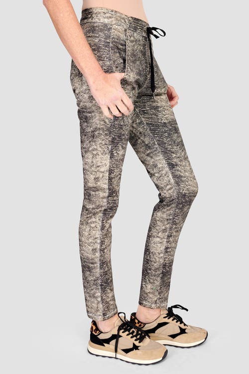 ALEMBIKA ALEMBIKA ABSTRACT REPTILE SKIN SLIM-FIT STRETCH JEANS