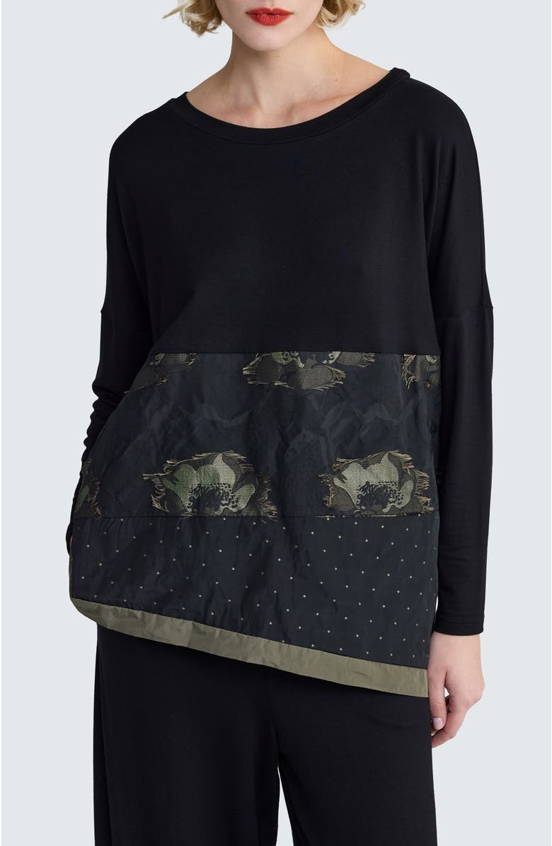 LUUKAA Stellana Asymmetrical Blouse, Main, color, Olive