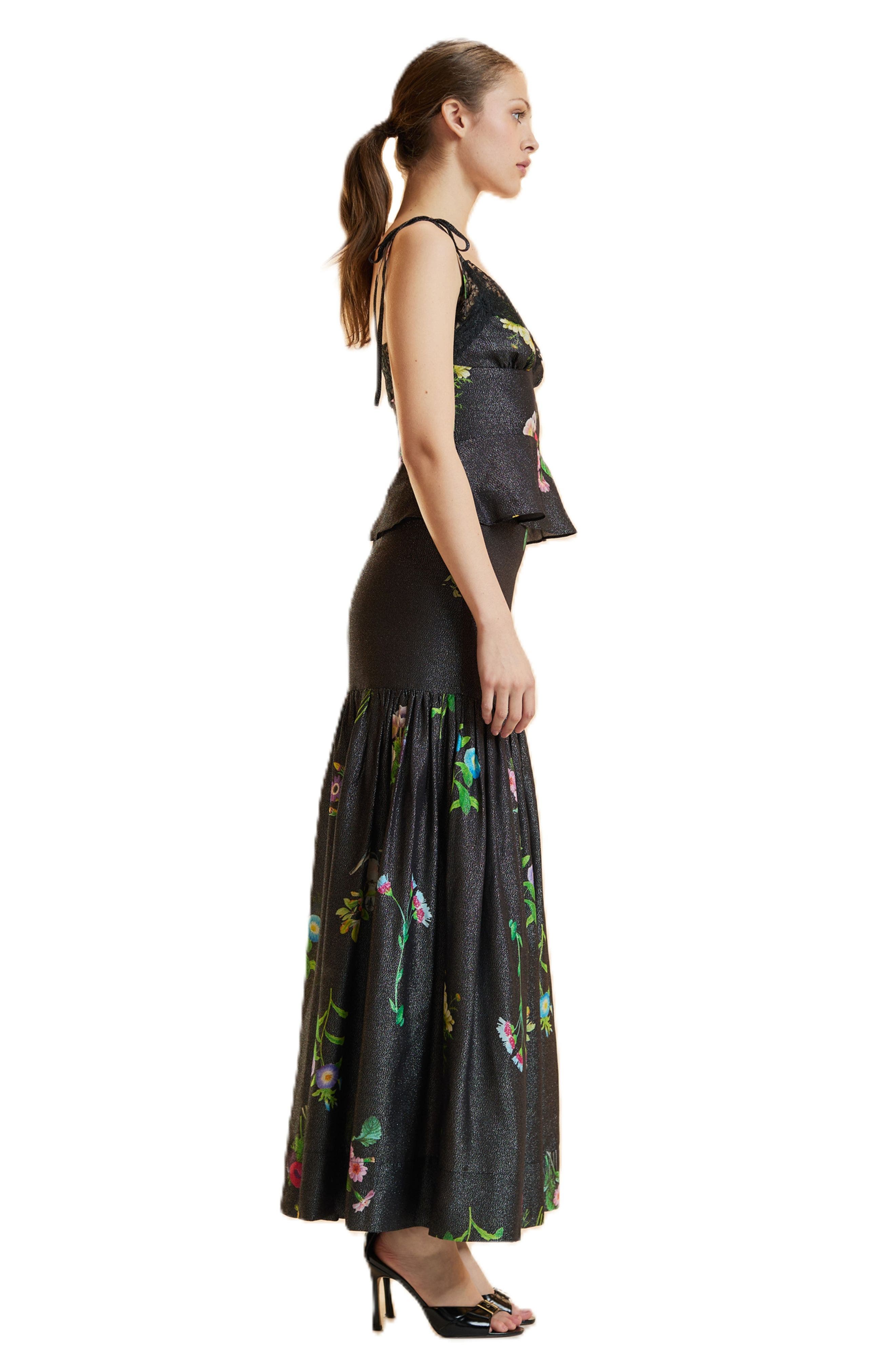Printed Lurex Skirt