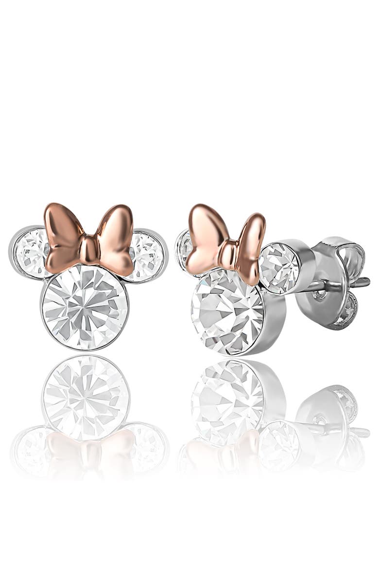 Disney Birthstone Stud Earrings, Alternate, color, April/ Rose Gold