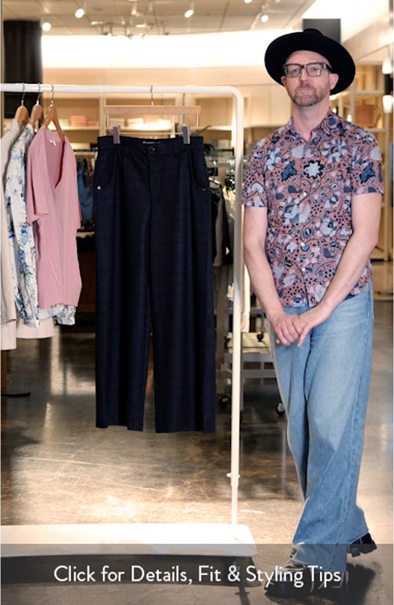'Ab'Solution Skyrise Flat Front Wide Leg Pants