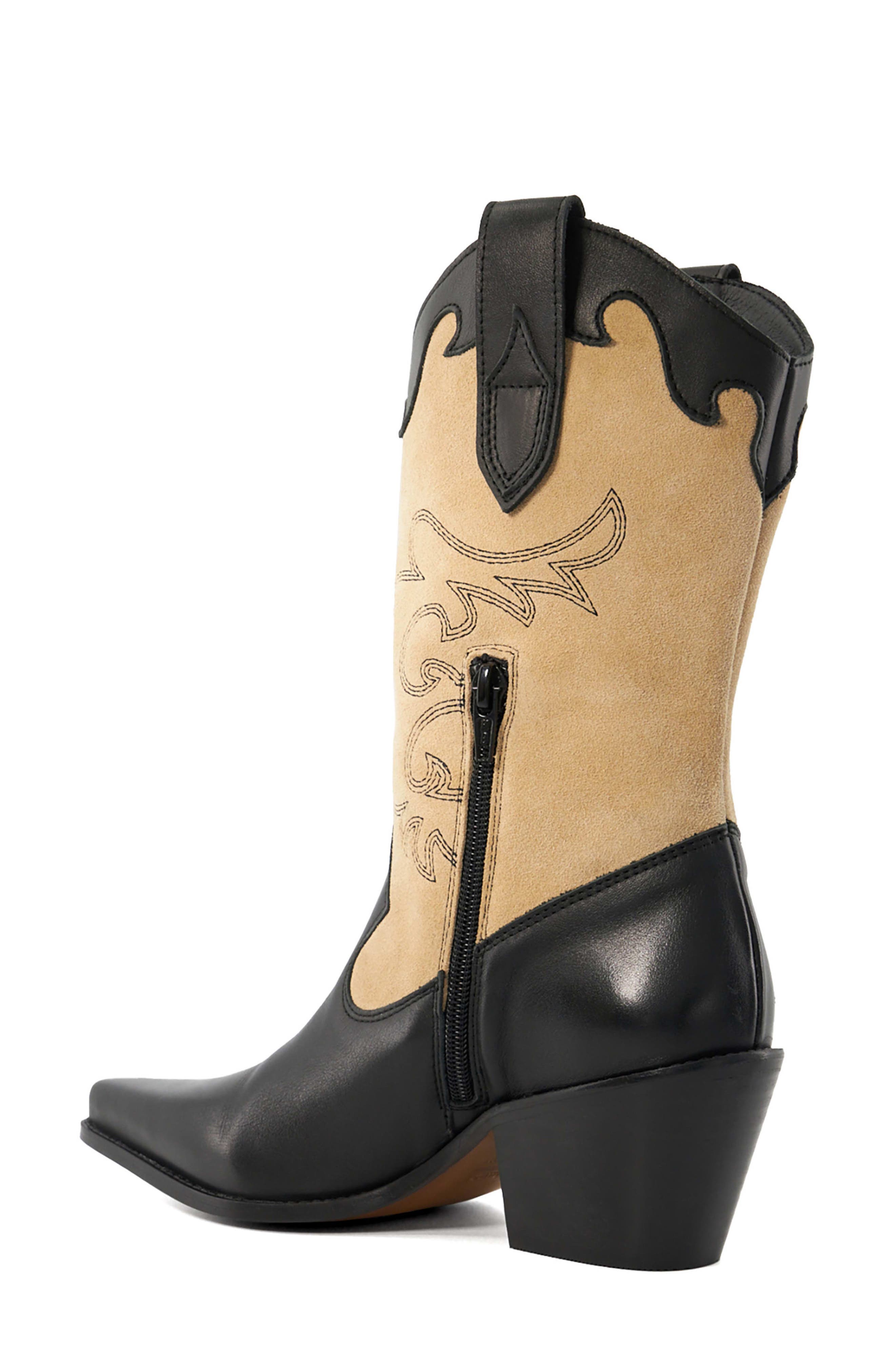 Dune London Prickly Western Boot, Alternate, color, 